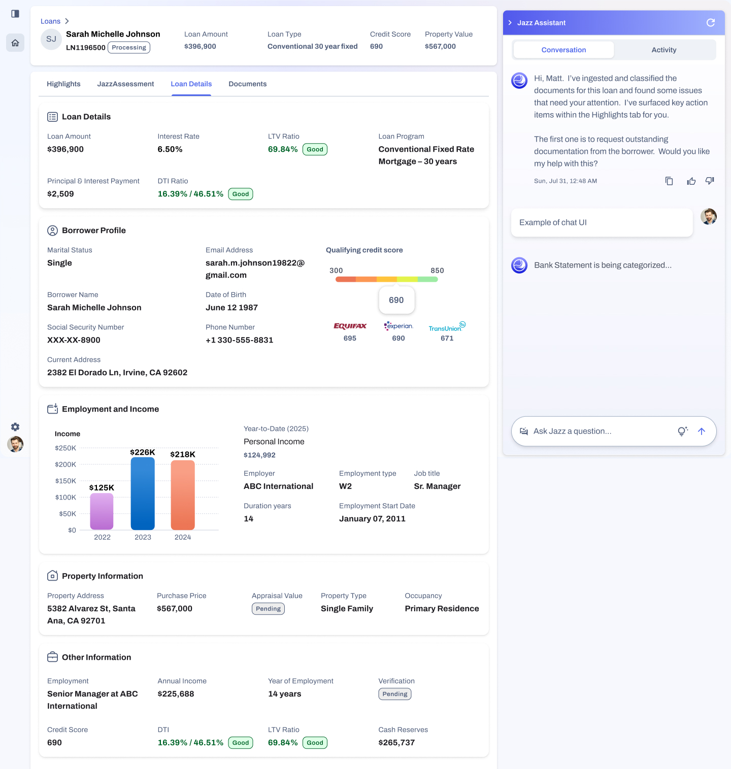 Loan Details Screen